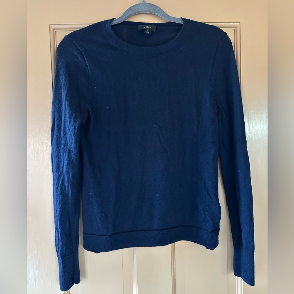 J. Crew Navy Blue Crewneck Sweater